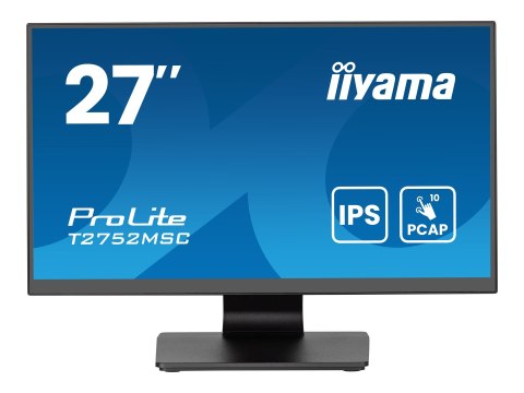 Iiyama ProLite T2752MSC-B1AG - Monitor LED - 27" - ekran dotykowy - 1920 x 1080 Full HD (1080p) @ 60 Hz - IPS - 400 cd/m² - 1000