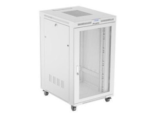 Lanberg FF01 series - Stojak szafa - 800 x 1000, pakowane płasko, z drzwiczkami z siatki - z wyświetlacz LCD, termostat - wolnos