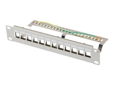 Lanberg - Krosownica - do montażu na stelażu - RAL 7035, szary - 1U - 10"