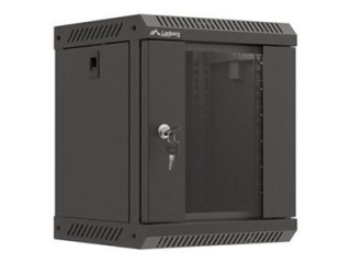 Lanberg WF11 Series - Stojak szafa - 300 x 300, z przeszklonymi drzwiami, w paczce - do montażu na ścianie - czarny, RAL 9004 - 