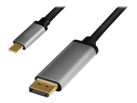 LogiLink - Kabel USB / DisplayPort - USB-C (M) do DisplayPort 20-pin (M) - USB 3.2 Gen 1 / DisplayPort 1.2 / Thunderbolt 3 - 1.8