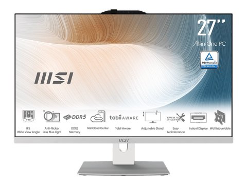 MSI Modern AM272P 1M 846EU - Wszystko-w-jednym Core 7 150U / do 5.4 GHz - RAM 16 GB - SSD 1 TB - NVMe - Intel Graphics - IEEE 80