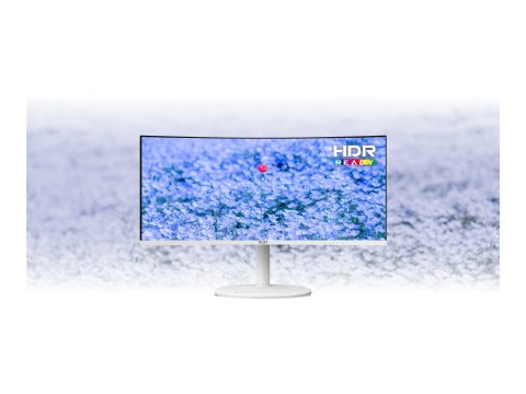 MSI Modern MD342CQPW - Monitor LED - zaokrąglony - USB - 34" - 3440 x 1440 UWQHD @ 120 Hz - VA - 300 cd/m² - 3000:1 - 1 ms - 2xH