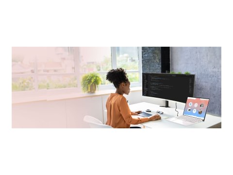 MSI Modern MD342CQPW - Monitor LED - zaokrąglony - USB - 34" - 3440 x 1440 UWQHD @ 120 Hz - VA - 300 cd/m² - 3000:1 - 1 ms - 2xH