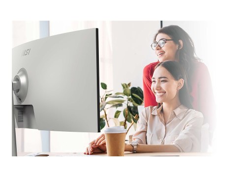 MSI Modern MD342CQPW - Monitor LED - zaokrąglony - USB - 34" - 3440 x 1440 UWQHD @ 120 Hz - VA - 300 cd/m² - 3000:1 - 1 ms - 2xH