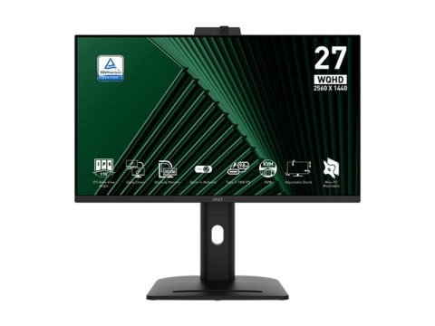 MSI PRO MP275QPDG - Monitor LED - 27" - 2560 x 1440 WQHD @ 100 Hz - IPS - 250 cd/m² - 1300:1 - 1 ms - 2xHDMI, 2xDisplayPort, USB