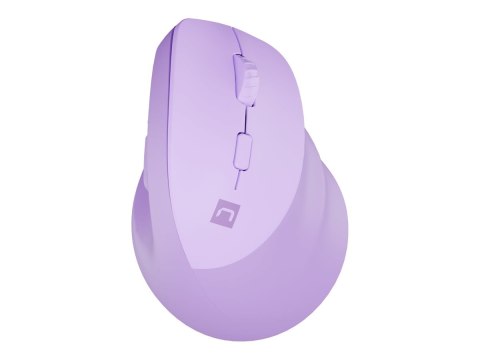 Natec CRAKE 2 - Mysz pionowa - ergonomiczna - optyczna - 6 przyciski - bezprzewodowa - Bluetooth 5.2, 2.4 GHz - odbiornik bezprz