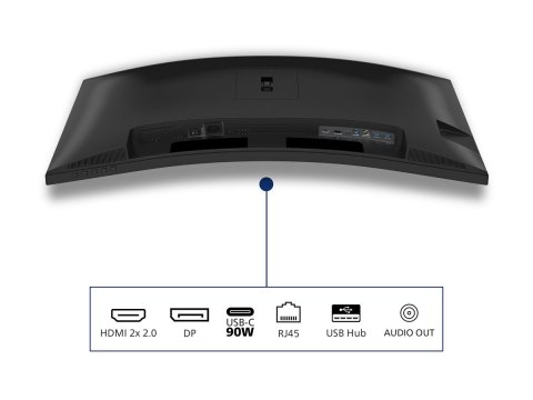 Philips 34B2U3600C - 3000 Series - monitor LED - zaokrąglony - 34" - 3440 x 1440 WQHD @ 120 Hz - VA - 3500:1 - HDMI, DisplayPort