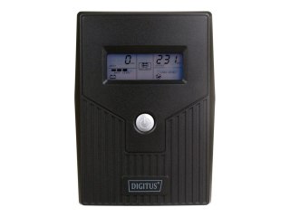 DIGITUS - UPS - interaktywny z linią, LCD - 480 wat - 800 VA - 1 x bateria - 9 Ah - 9 Ah