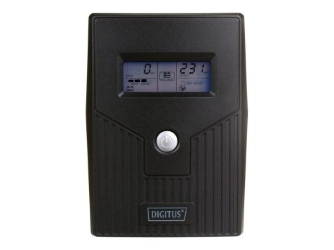 DIGITUS - UPS - interaktywny z linią, LCD - 480 wat - 800 VA - 1 x bateria - 9 Ah - 9 Ah