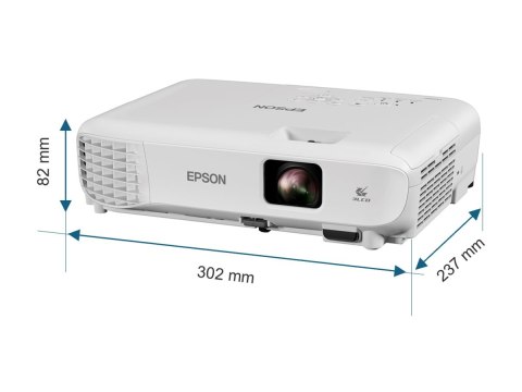Epson EB-W53 - Projektor 3LCD - przenośny - 4000 lumeny (biel) - 4000 lumeny (kolor) - WXGA (1280 x 800) - 16:10 - biały