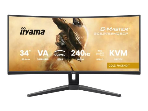 Iiyama G-MASTER Gold Phoenix GCB3486WQSCP-B1 - Monitor LED - gaming - zaokrąglony - 34" (31.4" widoczny) - 3440 x 1440 UWQHD @ 2
