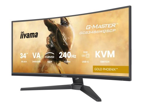 Iiyama G-MASTER Gold Phoenix GCB3486WQSCP-B1 - Monitor LED - gaming - zaokrąglony - 34" (31.4" widoczny) - 3440 x 1440 UWQHD @ 2