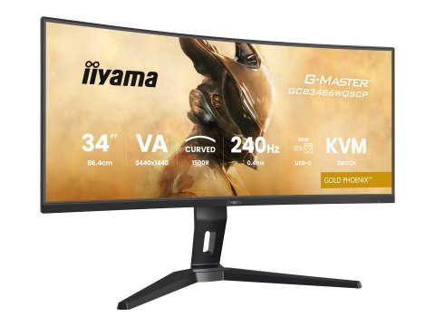 Iiyama G-MASTER Gold Phoenix GCB3486WQSCP-B1 - Monitor LED - gaming - zaokrąglony - 34" (31.4" widoczny) - 3440 x 1440 UWQHD @ 2