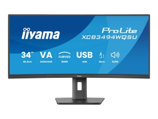 Iiyama ProLite XCB3494WQSU-B1 - Monitor LED - zaokrąglony - 34" - 3440 x 1440 UWQHD @ 120 Hz - VA - 350 cd/m² - 3000:1 - 0.4 ms 