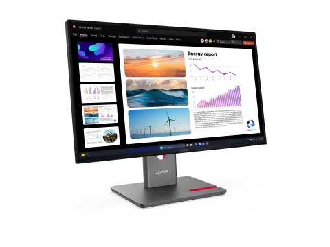 Lenovo ThinkVision P24Q-40 - Monitor LED - 24" (23.8" widoczny) - 2560 x 1440 QHD @ 120 Hz - IPS - 300 cd/m² - 1500:1 - HDR10 - 