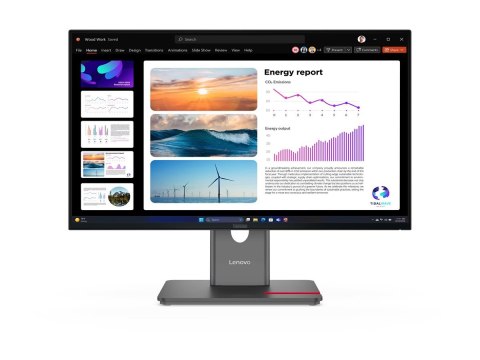 Lenovo ThinkVision P24Q-40 - Monitor LED - 24" (23.8" widoczny) - 2560 x 1440 QHD @ 120 Hz - IPS - 300 cd/m² - 1500:1 - HDR10 - 
