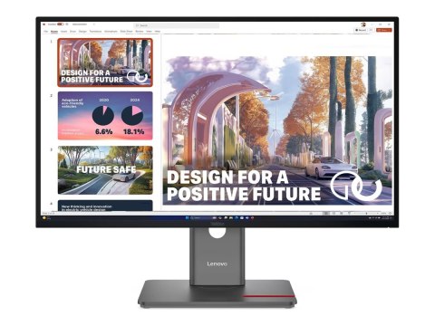 Lenovo ThinkVision P27QD-40 - Monitor LED - 27" - 2560 x 1440 QHD @ 120 Hz - IPS - 350 cd/m² - 1500:1 - 4 ms - HDMI, DisplayPort