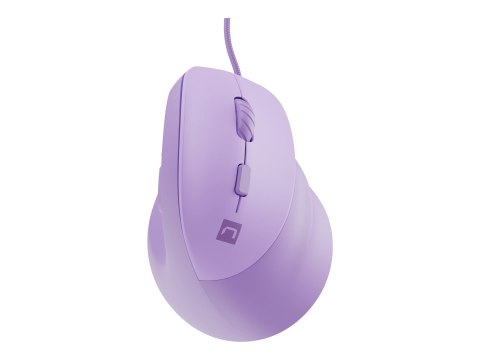 Natec CRAKE 2 PRO - Mysz pionowa - ergonomiczna - optyczna - 6 przyciski - przewodowa - USB - purpurowy