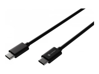 Natec Prati - Kabel USB - USB-C (M) do USB-C (M) - USB 2.0 - 1 m - Zasilanie USB (100 W) - czarny
