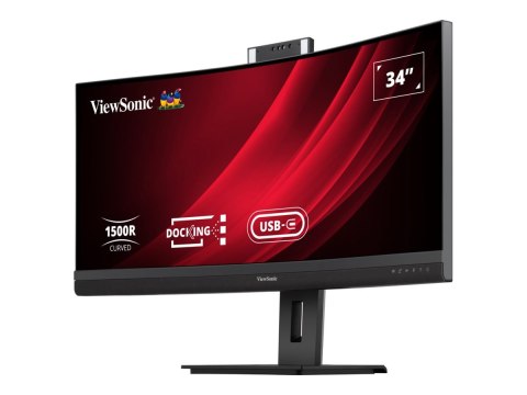 ViewSonic VG3457CV - Monitor LED - zaokrąglony - 34" - 3440 x 1440 UWQHD @ 100 Hz - VA - 350 cd/m² - 3000:1 - 5 ms - 2xHDMI, Dis