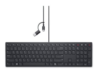 Dell Pro Collaboration KB525C - Klawiatura - USB, USB-C - QWERTY - Ukraina - czarny