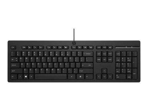 HP 125 G2 - Klawiatura - 100% - full size - USB - QWERTY - Międzynarodowy Angielski - czarny