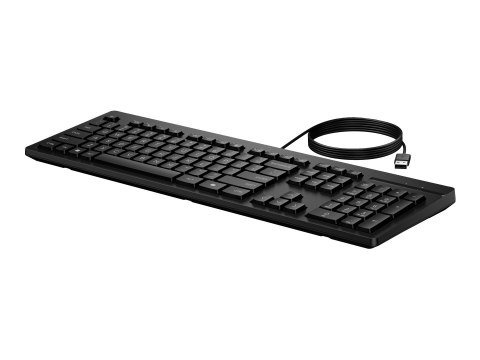 HP 125 G2 - Klawiatura - 100% - full size - USB - QWERTY - Międzynarodowy Angielski - czarny
