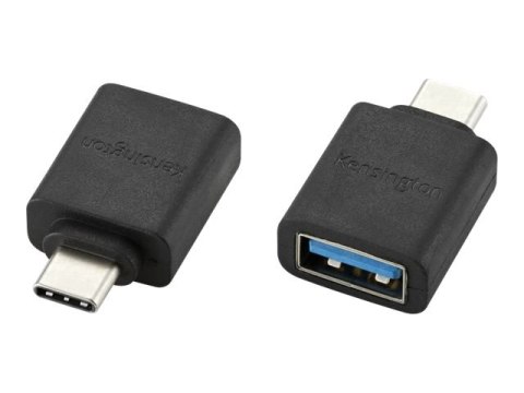 Kensington CA1010 - Przejściówka USB - USB-C (M) do USB Typ A (F) - 5 V - 3 A - bezhalogenowe, odlewany - czarny