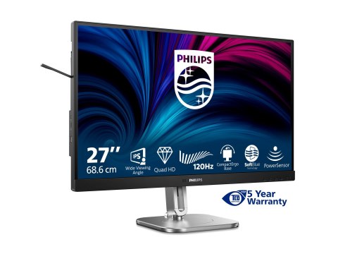 Philips 27B2N4500 - 4000 Series - monitor LED - 27" - 2560 x 1440 QHD @ 120 Hz - IPS - 350 cd/m² - 1500:1 - 4 ms - 2xHDMI, Displ