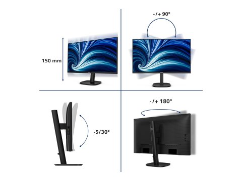 Philips 27B2U3601 - 3000 Series - monitor LED - 27" - 2560 x 1440 QHD @ 120 Hz - IPS - 350 cd/m² - 1500:1 - 4 ms - HDMI, Display