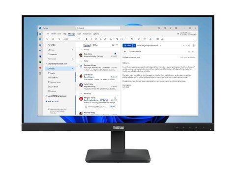 Lenovo ThinkVision S24-4e - Monitor LED - 24" (23.8" widoczny) - 1920 x 1080 Full HD (1080p) @ 100 Hz - IPS - 250 cd/m² - 1300:1