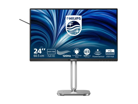 Philips 24B2N4200 - 4000 Series - monitor LED - 24" (23.8" widoczny) - 1920 x 1080 Full HD (1080p) @ 120 Hz - IPS - 300 cd/m² - 