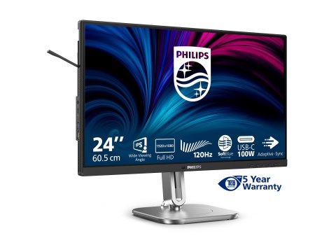 Philips 24B2U4301 - 4000 Series - monitor LED - 24" (23.8" widoczny) - 1920 x 1080 Full HD (1080p) @ 120 Hz - IPS - 300 cd/m² - 