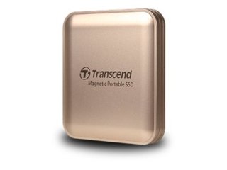 Transcend ESD420 - SSD - zaszyfrowany - 4 TB - zewnętrzny (przenośne) - USB 3.2 Gen 2x2 (USB-C złącze) - 256 bitów AES - szampań
