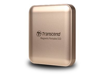 Transcend ESD420 - SSD - zaszyfrowany - 4 TB - zewnętrzny (przenośne) - USB 3.2 Gen 2x2 (USB-C złącze) - 256 bitów AES - szampań