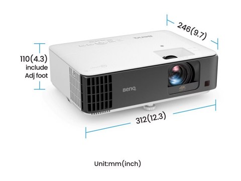BenQ TK700ST - Projektor DLP - 3D - 3000 lumeny ANSI - 3840 x 2160 - 16:9 - 4K