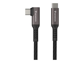 Genesis - Kabel USB - USB-C (M) kątowe do USB-C (M) prosty - USB 3.2 Gen 2x2 - 3 m - USB Power Delivery (60W), obsługa 4K(3840 x