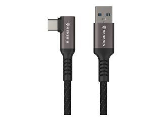 Genesis - Kabel USB - USB-C (M) kątowe do USB Typ A (M) prosty - USB 3.1 Gen 1 - 5 m - USB Power Delivery (15W), up to 5 Gbps da