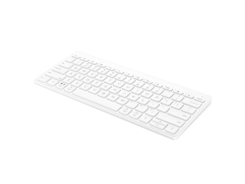 HP 350 Compact Multi-Device - Klawiatura - bezprzewodowa - Bluetooth 5.2 - QWERTY - Międzynarodowy Angielski - biały - opakowani