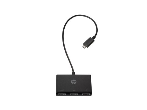 HP USB-C to USB-A - Koncentrator - 3 x SuperSpeed USB 3.0 - stacjonarny - dla Elite c640 G3 Chromebook Enterprise; Pavilion Aero