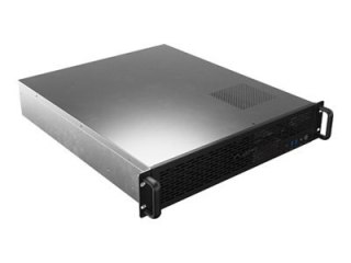 Lanberg - Montowany w stojaku 2U - ATX - brak zasilacza - czarny - USB