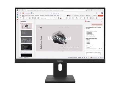 Lenovo ThinkVision E22-40 - Monitor LED - 1920 x 1080 Full HD (1080p) @ 100 Hz - IPS - 250 cd/m² - 1300:1 - 4 ms - HDMI, VGA, Di
