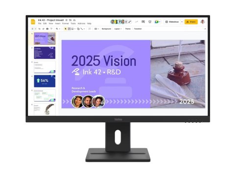 Lenovo ThinkVision E27Q-40 - Monitor LED - 27" - 2560 x 1440 QHD @ 100 Hz - IPS - 350 cd/m² - 1500:1 - 4 ms - 2xHDMI, DisplayPor