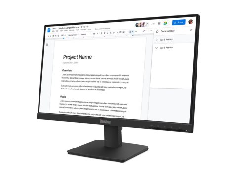 Lenovo ThinkVision S22-4e - Monitor LED - 1920 x 1080 Full HD (1080p) @ 100 Hz - IPS - 250 cd/m² - 1300:1 - 4 ms - HDMI, VGA - k