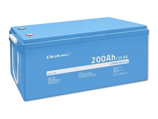Qoltec - Pakiet akumulatorów - 25,6 V, BMS - litowo-żelazowo-fosforanowy - 200 Ah - 2560 Wh