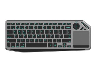 TECHly - Klawiatura - do Smart TV - z gładzik - podświetlenie - bezprzewodowa - 2.4 GHz, Bluetooth 4.2 - QWERTY - US - czarny