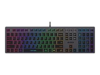 A4TECH FSTYLER FX60H - Klawiatura - podświetlany - USB - QWERTY - przełącznik: przełączniki nożycowe - szary