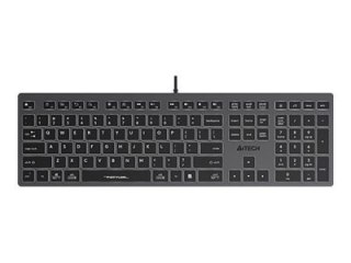A4TECH FSTYLER FX60H - Klawiatura - podświetlenie - USB - QWERTY - przełącznik: przełączniki nożycowe - szary