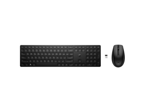 HP 655 - Zestaw klawiatura i mysz - bezprzewodowa - 2.4 GHz - QWERTY - angielski - czarny